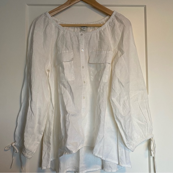 Sundance Catalog Sahara Linen Top in Petite Small - Picture 2 of 9